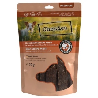 CHEWIES MEAT STRIPS MINI 70G DZICZYZNA