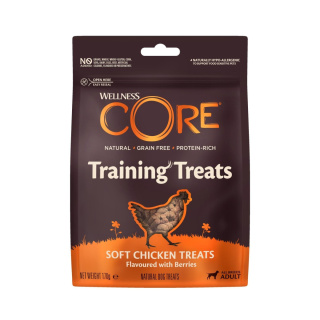 Core Training Treats, przysmak, dla psów dorosłych, kurczak i jagody, 170g