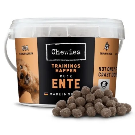 Chewies Trainings-Happen Kaczka monobiałkowe, bezzbożowe wiaderko 300g Chewies Trainings-Happen Kaczka monobiałkowe, bezzbożowe wiaderko 300g