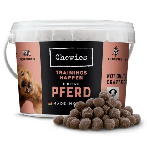 Chewies Trainings-Happen Konina monobiałkowe, bezzbożowe wiaderko 300g Chewies Trainings-Happen Konina monobiałkowe, bezzbożowe wiaderko 300g