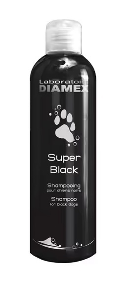 Diamex Super Black Shampoo - szampon dla czarnych psów, z olejkiem migdałowym, koncentrat 1:8 250 ml
