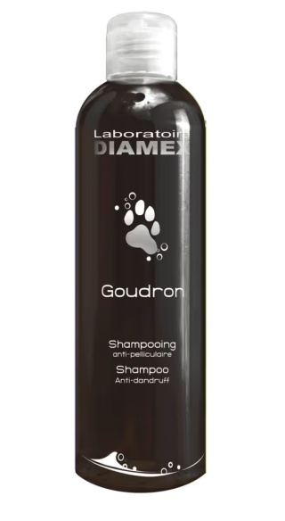 Diamex Goudron - przeciwłupieżowy szampon dla psa dziegciowy z proteinami pszenicy, koncentrat 1:8 250 ml
