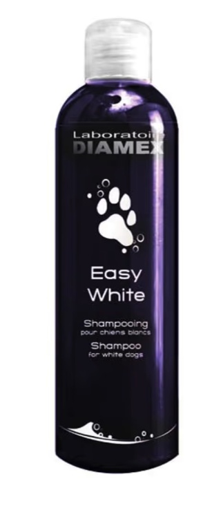 Diamex Easy White Shampoo - łagodny szampon dla psa z proteinami pszenicy i olejem kokosowym, do białej sierści, 1:8 - 250ml