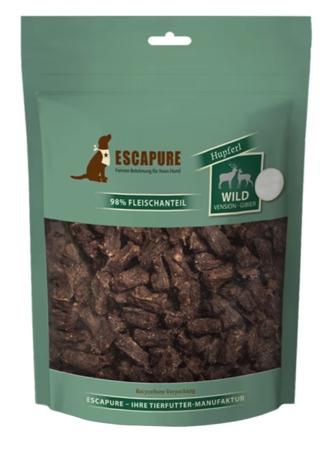 Escapure Hupferl Softies Wild 150g - miękkie przysmaki dla psa, 98% dziczyzny