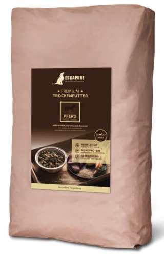 Escapure Premium Pferd - wysokiej jakości karma dla psa, konina wypiekana w piecu - 12kg