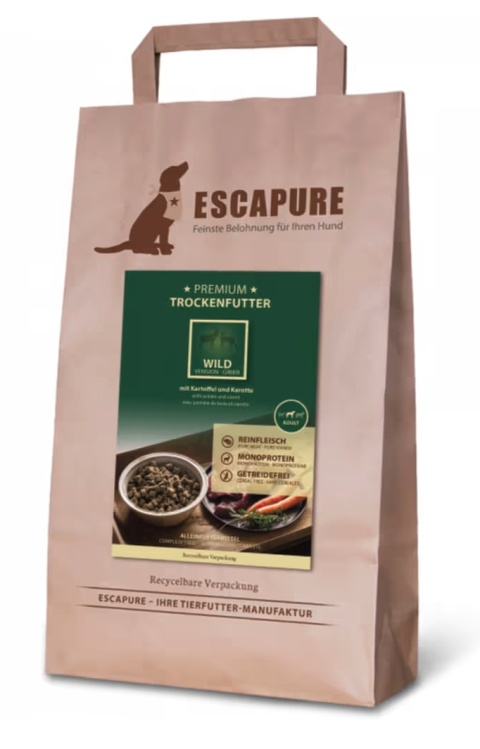 Escapure Premium Wild Adult - wysokiej jakości karma dla psa, dziczyzna wypiekana w piecu - 1,5kg Escapure Premium Wild Adult - wysokiej jakości karma dla psa, dziczyzna wypiekana w piecu - 1,5kg