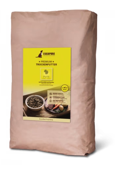 Escapure Premium Pute - wysokiej jakości karma dla psa, indyk wypiekany w piecu 12 kg Escapure Premium Pute - wysokiej jakości karma dla psa, indyk wypiekany w piecu 12 kg