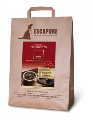 Escapure Premium Rind - wysokiej jakości karma dla psa, wołowina wypiekana w piecu - 4 kg