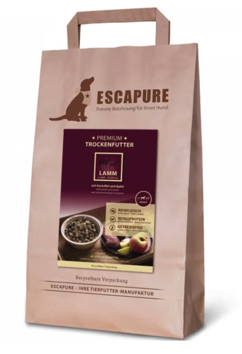 Escapure Premium Lamm - wysokiej jakości karma dla psa, jagnięcina wypiekana w piecu - 1,5kg Escapure Premium Lamm - wysokiej jakości karma dla psa, jagnięcina wypiekana w piecu - 1,5kg