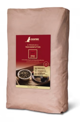 Escapure Premium Rind - wysokiej jakości karma dla psa, wołowina wypiekana w piecu - 12 kg