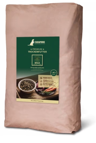Escapure Premium Wild Adult - wysokiej jakości karma dla psa, dziczyzna wypiekana w piecu - 12 kg