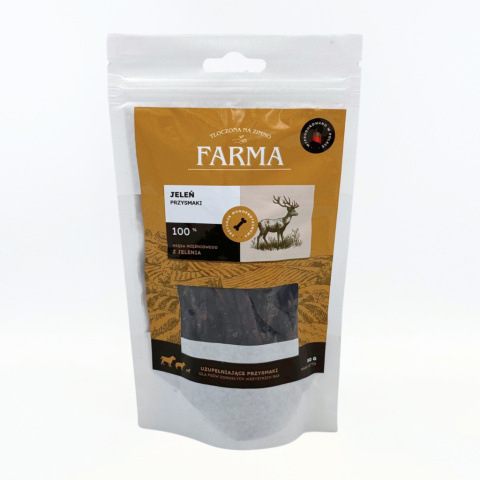 Farma Suszone Paski z Jelenia 80g Farma Suszone Paski z Jelenia 80g
