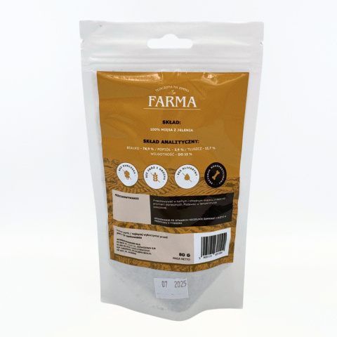 Farma Suszone Paski z Jelenia 80g Farma Suszone Paski z Jelenia 80g