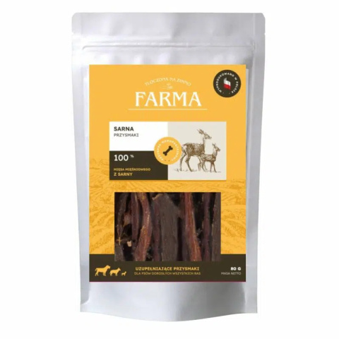 Farma Suszone Paski z Sarny 80g Farma Suszone Paski z Sarny 80g