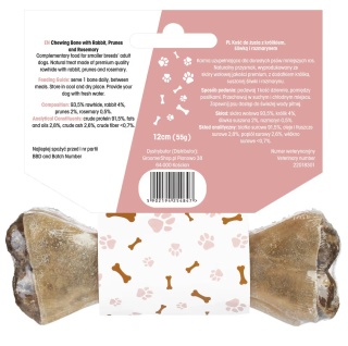 Lovi Food Chewing Bone with Rabbit S - kość do żucia dla psa, z królikiem, śliwką i rozmarynem