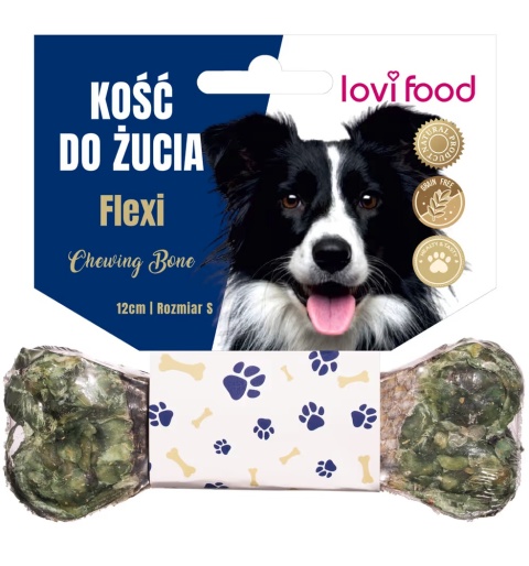 Lovi Food Flexi Chewing Bone - kość do żucia dla psa, na stawy - S 12 cm 55g Lovi Food Flexi Chewing Bone - kość do żucia dla psa, na stawy - S 12 cm 55g
