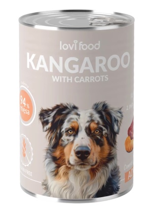 Lovi Food Kangaroo with Carrots 400g - mokra karma dla psa, z kangurem i marchewką