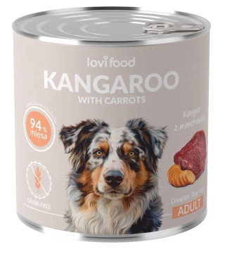 Lovi Food Kangaroo with Carrots 800g - mokra karma dla psa, z kangurem i marchewką