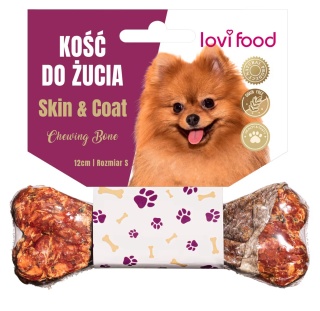 Lovi Food Skin & Coat Chewing Bone - kość do żucia dla psa, na skórę i sierść S 12 cm 55g