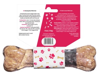 Lovi Food White Coat Chewing Bone - kość do żucia dla białego psa, z dorszem- L 17 cm 115g