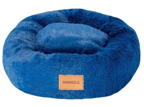 MIMIKO Pets Legowisko Shaggy okrągłe M 45cm chabrowe MIMIKO Pets Legowisko Shaggy okrągłe M 45cm chabrowe