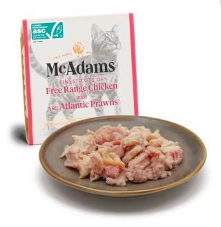 McAdams Free Range Chicken with Atlantic Prawns Cat - mokra karma dla kota, kurczak z wolnego wybiegu i krewetki - 100g