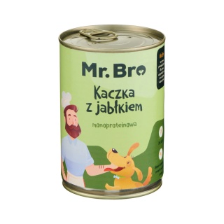 Mr. Bro kaczka z jabłkiem 800g - Monoproteinowa karma mokra