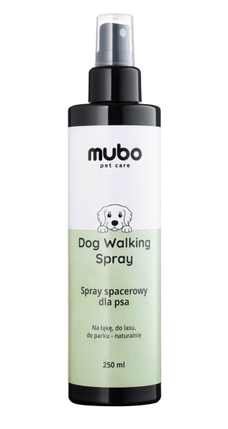 Mubo Dog Walking Spray 250ml - spray spacerowy dla psa, z naturalnymi olejkami eterycznymi