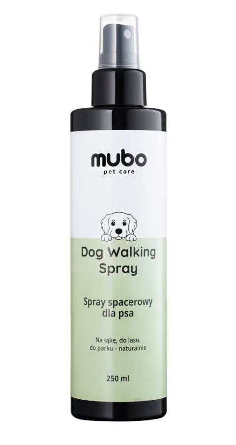 Mubo Dog Walking Spray 250ml - spray spacerowy dla psa, z naturalnymi olejkami eterycznymi Mubo Dog Walking Spray 250ml - spray spacerowy dla psa, z naturalnymi olejkami eterycznymi