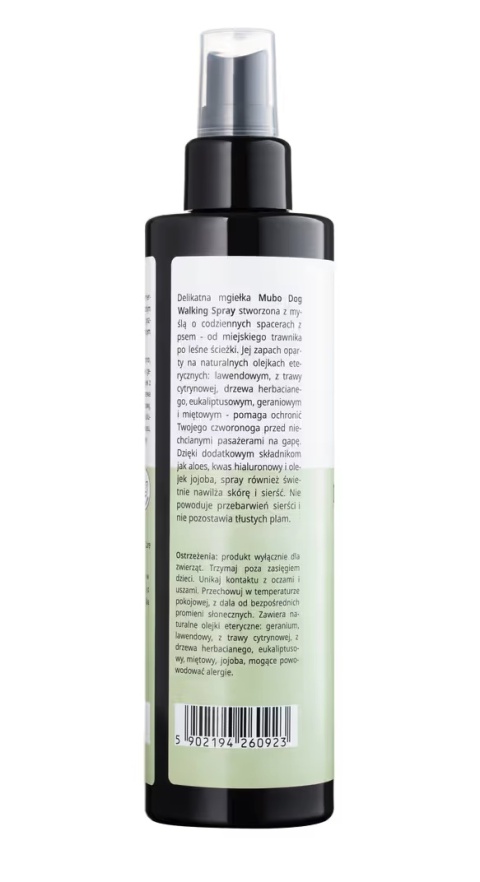 Mubo Dog Walking Spray 250ml - spray spacerowy dla psa, z naturalnymi olejkami eterycznymi Mubo Dog Walking Spray 250ml - spray spacerowy dla psa, z naturalnymi olejkami eterycznymi