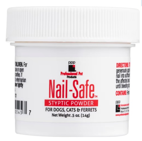 PPP Nail Safe Styptic Powder - proszek do tamowania krwawienia przy obcinaniu pazurów psów, kotów, fretek - 14g PPP Nail Safe Styptic Powder - proszek do tamowania krwawienia przy obcinaniu pazurów psów, kotów, fretek - 14g