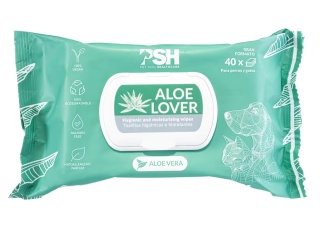 PSH Aloe Lover Wipes 40szt. - oczyszczająco-nawilżające chusteczki dla psa i kota, z aloesem