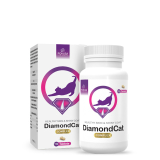 Pokusa DiamondCoat Cat 110 tabletek - poprawa kondycji okrywy włosowej dla kota