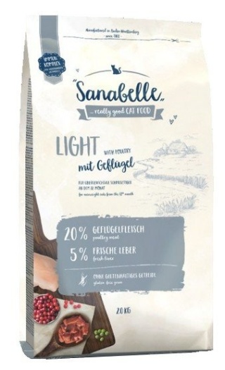 Sanabelle Adult Light sucha karma dla kotów z nadwagą 400g