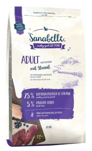 Sanabelle Adult Strauss - ze strusiem sucha karma dla kotów 400g