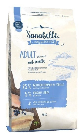 Sanabelle Adult z pstrągiem sucha karma dla kotów 400g Sanabelle Adult z pstrągiem sucha karma dla kotów 400g