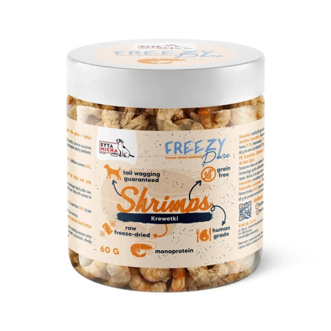 Syta Micha -100% liofilizowane krewetki dla psa 60g FREEZY Pure Syta Micha -100% liofilizowane krewetki dla psa 60g FREEZY Pure