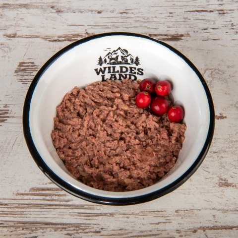 WILDES LAND CAT Classic Huhn Lachs - kurczak i łosoś z żurawiną (100g) WILDES LAND CAT Classic Huhn Lachs - kurczak i łosoś z żurawiną (100g)