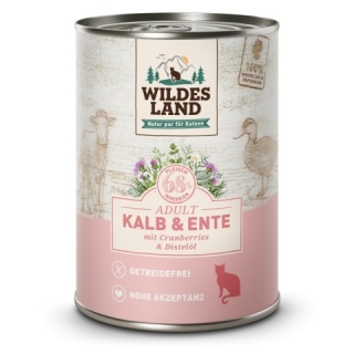 WILDES LAND CAT Classic Kalb Ente - cielęcina i kaczka z żurawiną (400)