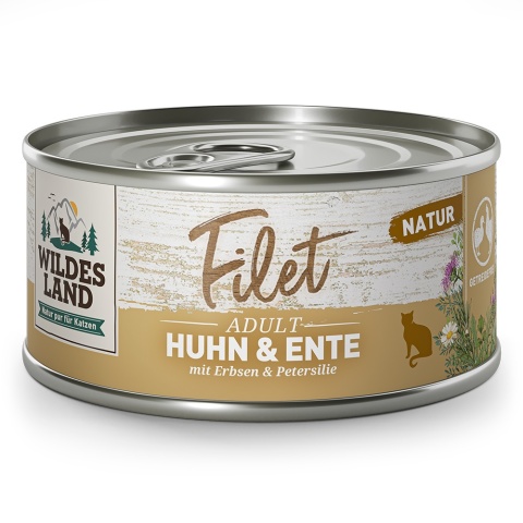 WILDES LAND CAT Huhn Ente Filet - filety z kurczaka i kaczki (80g) WILDES LAND CAT Huhn Ente Filet - filety z kurczaka i kaczki (80g)