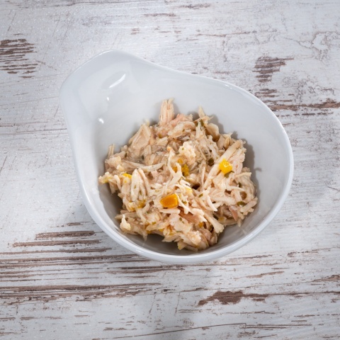 WILDES LAND CAT Huhn Lachs Filet - filety z kurczaka i łososia (80g) WILDES LAND CAT Huhn Lachs Filet - filety z kurczaka i łososia (80g)