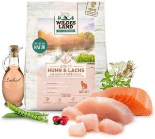 WILDES LAND CAT Huhn Lachs - kurczak i łosoś z warzywami i ziołami (400g)