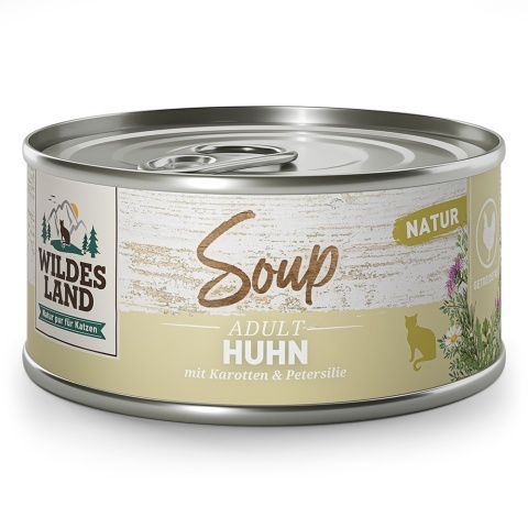 WILDES LAND CAT Huhn Soup - kurczak z marchewką i pietruszką - zupa dla kota (80g) WILDES LAND CAT Huhn Soup - kurczak z marchewką i pietruszką - zupa dla kota (80g)