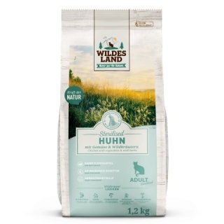 WILDES LAND CAT Huhn sterilised - karma dla kastrowanych kotów (1,2kg)