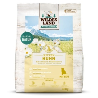 WILDES LAND CAT Junior Huhn - kurczak z warzywami i ziołami dla kociąt (400g)