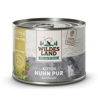 WILDES LAND CAT Pur Huhn - kurczak z olejem z krokosza dla kociąt (200g)