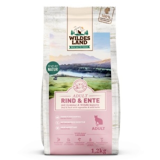 WILDES LAND CAT Rind Ente - wołowina i kaczka z warzywami i ziołami (1,2kg)