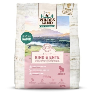 WILDES LAND CAT Rind Ente - wołowina i kaczka z warzywami i ziołami (400g)
