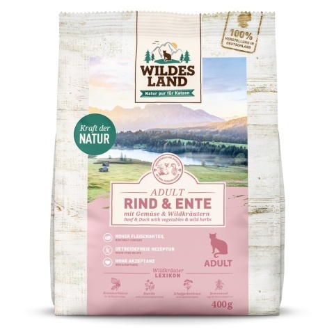 WILDES LAND CAT Rind Ente - wołowina i kaczka z warzywami i ziołami (400g)