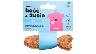 Azanki Kość do żucia PUPPY ze skórą dorsza, siemieniem lnianym, pomidorami suszonymi i probiotykiem 12cm